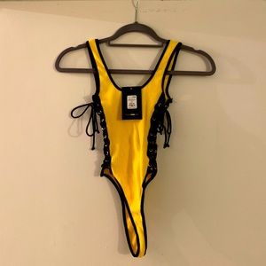 Fashion Nova Tie Up Bodysuit